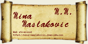 Mina Maslaković vizit kartica